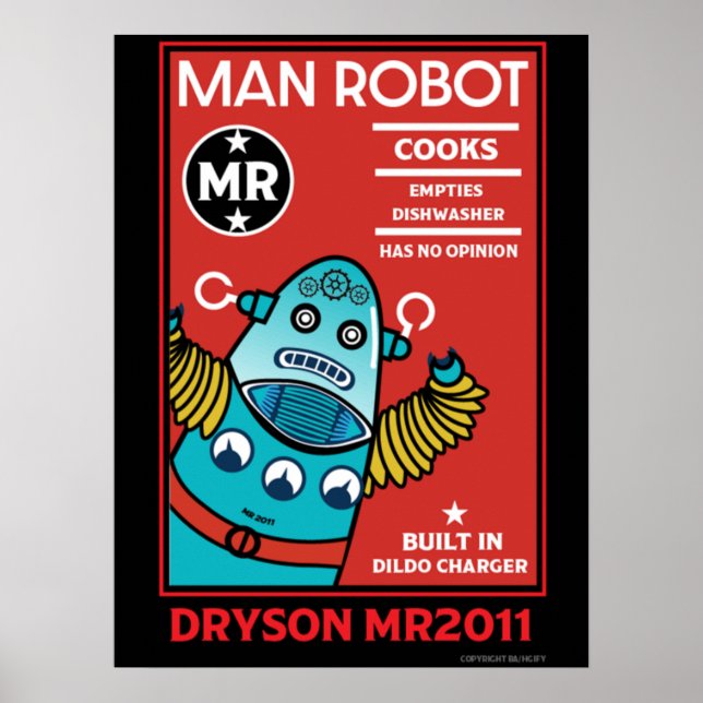 Man Robot Perfekten Man Poster (Framsidan)
