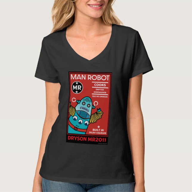 Man Robot Perfekten Man T Shirt (Framsida)