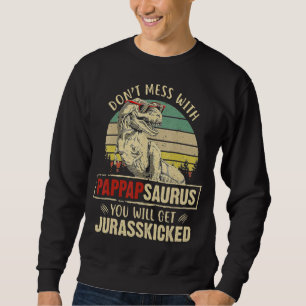 Män rör inte Pappapsaurus du kommer få Jura Lång Ärmad Tröja