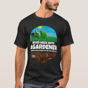 Män Röra aldrig en trädgårdsmästare Män Trädgård T Shirt