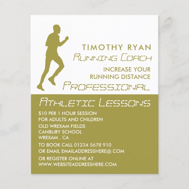 Man Running, Athletics Lesson Advertising Flyer (Framsidan)