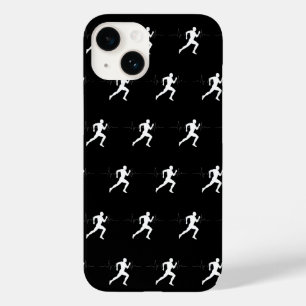 Man Running Springers Silhouette HeartBeat Line