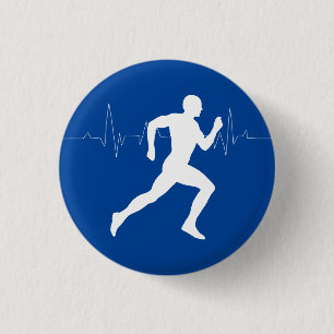 Man Running Springers Silhouette HeartBeat Line Knapp