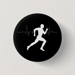 Man Running Springers Silhouette HeartBeat Line Knapp