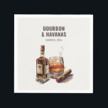 Män s möhippa födelsedagsfest med Bourbon & Cigarr Pappersservett<br><div class="desc">Unna dig det bästa med vår moderna inbjudan till Bourbon och Cigarrer,  med ett lyxigt tema med cigarrer och bourbonwhiskey. Om det är en viktig födelsedag eller en minnesvärd möhippa,  samla dina vänner för en oförytterlig kväll med skratt,  drycker och gemenskap.</div>