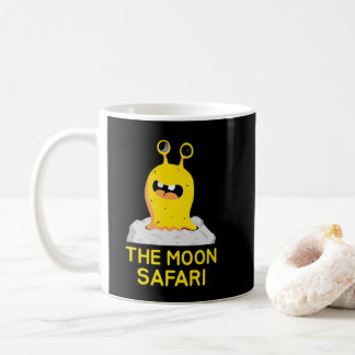 Mån Safari Söt Alien Tecknad Rymd Kaffemugg