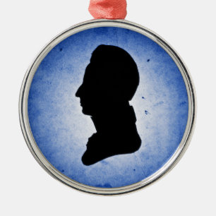 "Man Silhouette på Blue" prydnadsföremål Julgransprydnad Metall