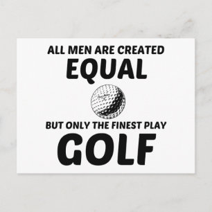 MÄN SKAPADE LIKA MEN DEN FINA SPELAR GOLF VYKORT