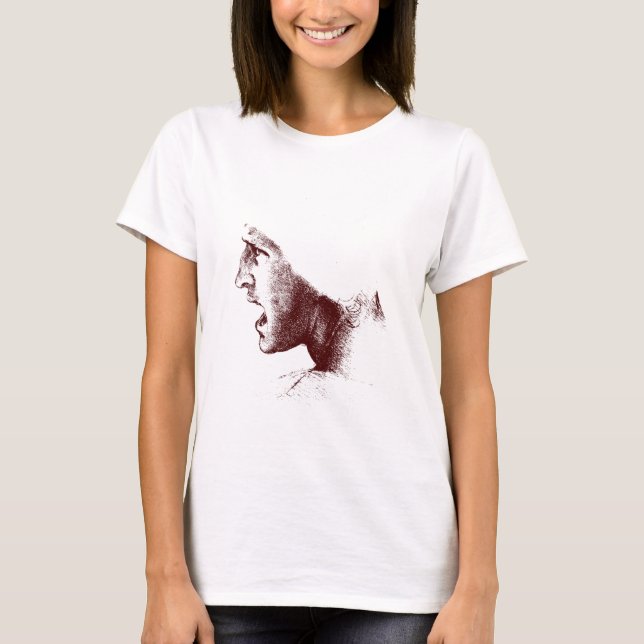 man skriker t-shirt (Framsida)