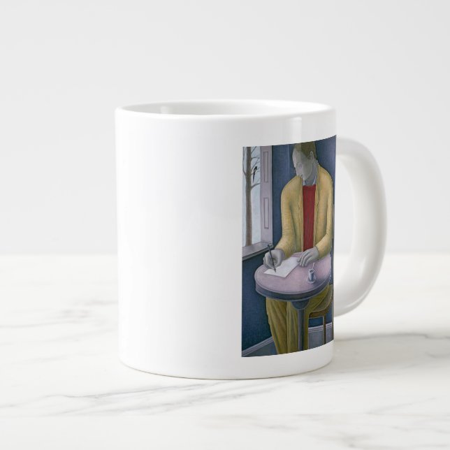 Man skriver 2004 jumbo mugg (Framsida höger)