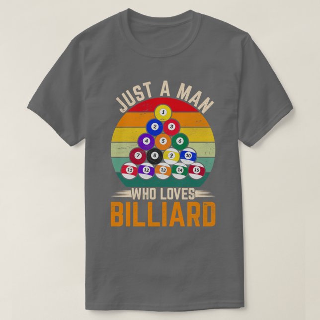 Man Snooker Player Hobby Bassäng Billiard T Shirt (Design framsida)