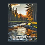 *~* Man Sol Fishing Stream AP49 River Maine Vykort<br><div class="desc">Sök i AP49 efter liknande artiklar - flygfiske för utomhusliv i underbart skick av MAINE - POSTCARD/POST CARD - REDIGERA texten för ditt eget företag. Energetiskt förbättrat. Färgning av människan som krymper medan fiskefloden/strömmen när Sol går igenom från träd. En man fiskar vid floden/Stream lycklig för att befinna sig på...</div>