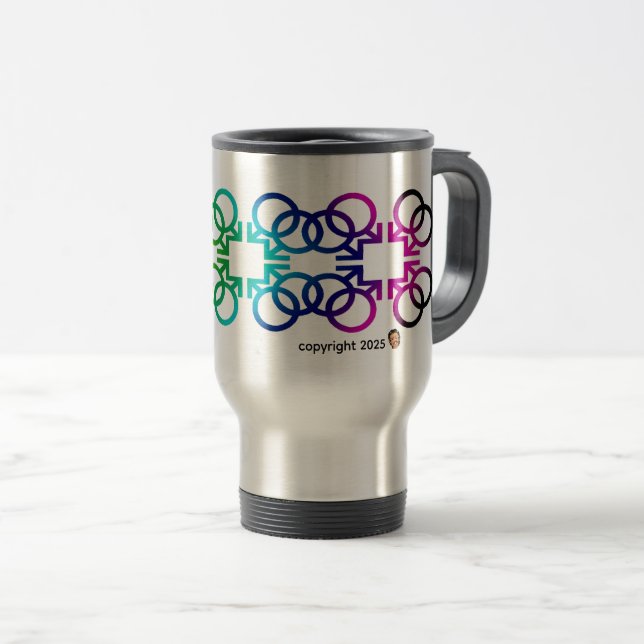 Män som älskar att älska män KOMMUTERINGS KAFFEKOP Resemugg (Framsida höger)