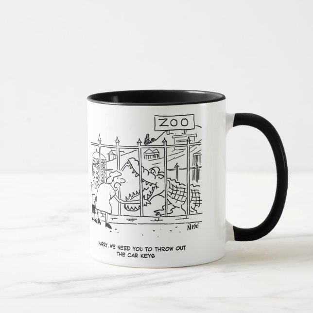 Man som äts av Crokodile vid Zoo Mugg (Höger)