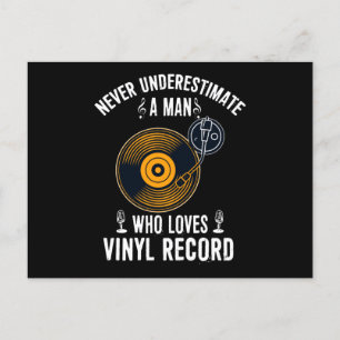 Man som Kärlek Vinyl Record Funny Music Älskare Vykort