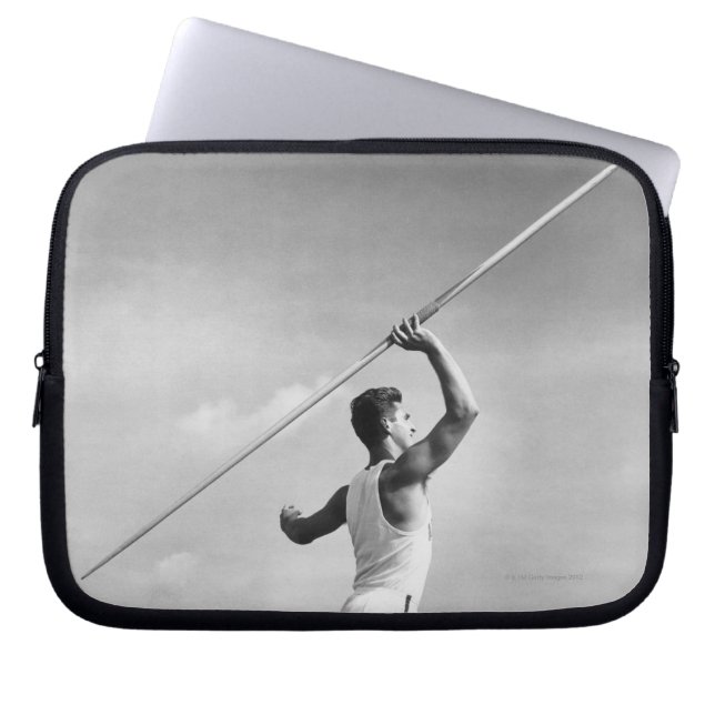 Man som kastar javelinen laptop sleeve (Framsidan)