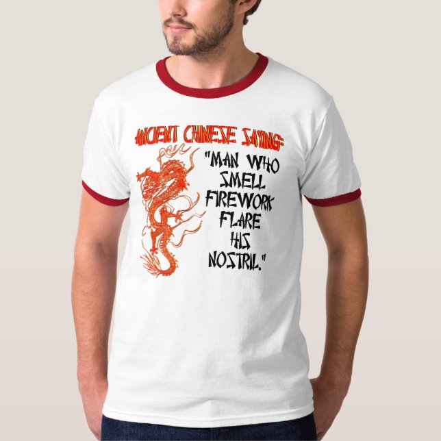 Man som luktar fyrverkeri t-shirt (Framsida)