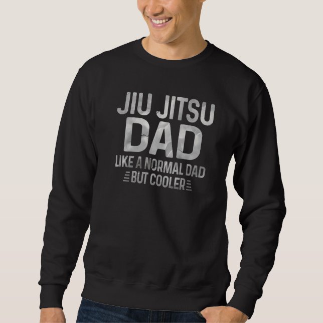 Män som normal pappa, bara mycket coolare Jiu Jits Lång Ärmad Tröja (Framsida)