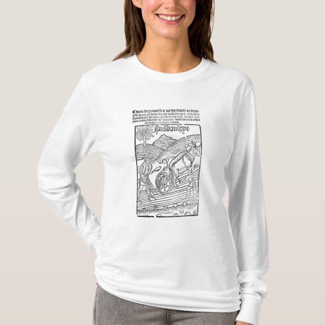 Man som plöjer ett fält tee shirt (Framsida)