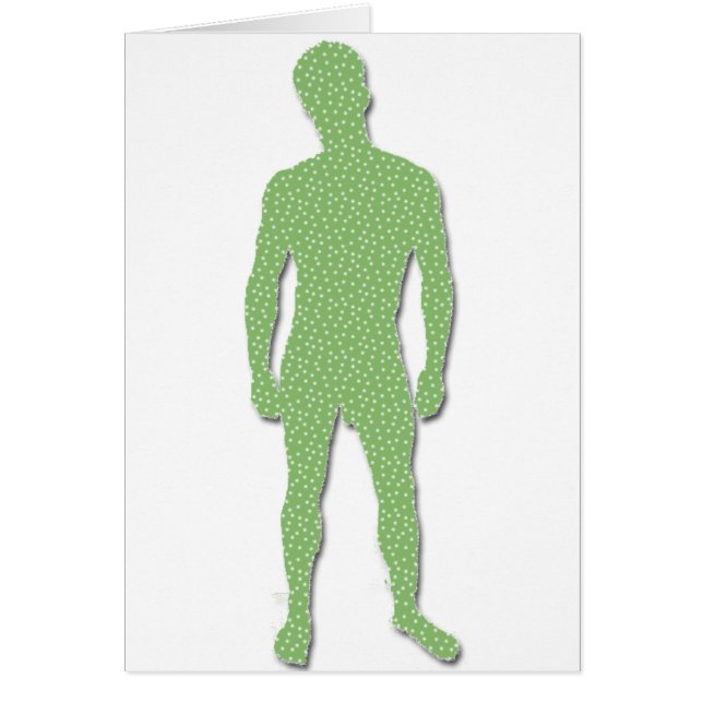 Man som poserar hälsningskort (Framsidan)