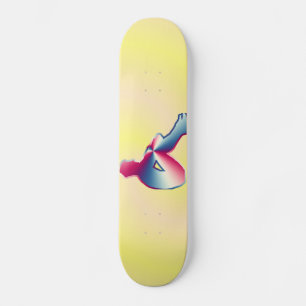 Man som poserar skateboard