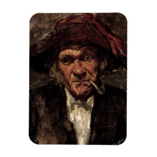 Man som röker en leda i rör, c.1859 magnet