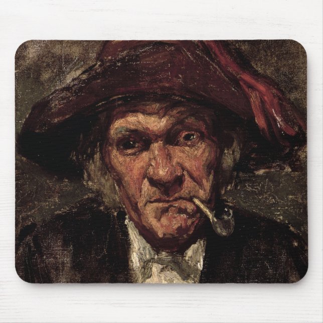 Man som röker en leda i rör, c.1859 musmatta (Framsidan)