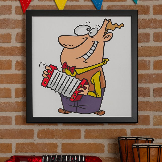 Man som spelar dragspel poster (Skapare uppladdad)