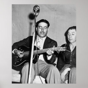 Man som spelar gitarr poster