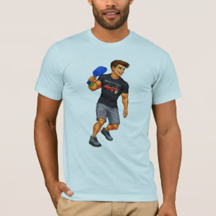 Man som spelar pickleball med en Corvette Bass-trö T Shirt