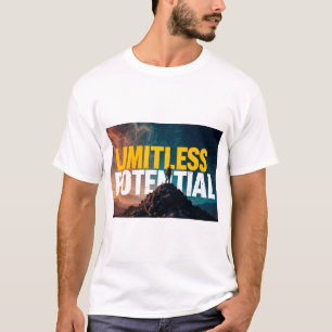 Man som står på bergstoppen under natthimlen t shirt