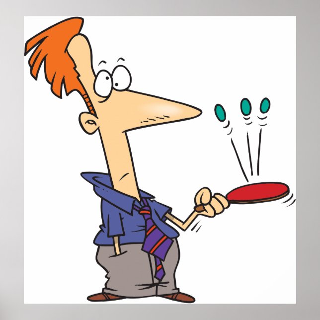 Man som studsar Bollar på Fladdermus Poster (Framsidan)