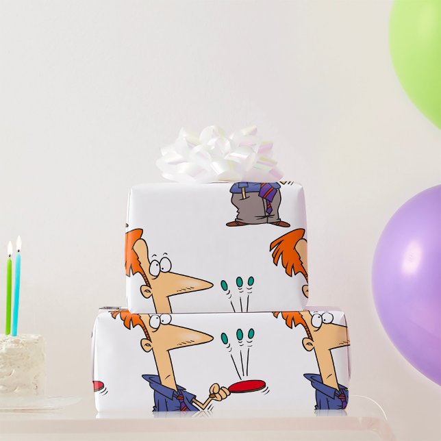 Man som studsar Bollar på Fladdermus Presentpapper (Skapare uppladdad)