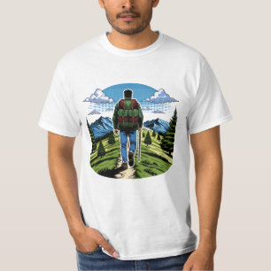 Man som vandrar på en stig som A.T. T Shirt