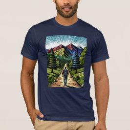 Man som vandrar på stigar t shirt