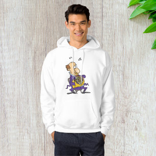 Man spelar en Fransk Horn Hoodie