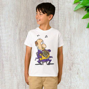 Man spelar en Fransk Horn T Shirt