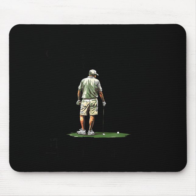 Män spelar golf åttiotal rolig golfare golfar  musmatta (Framsidan)