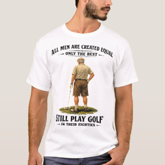 Män spelar golf på åttioårsdagen Rolig golftid cit T Shirt