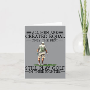 Män spelar golf på åttiotalet 80-tals presenter go kort