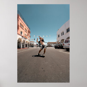 Man spelar skateboard poster