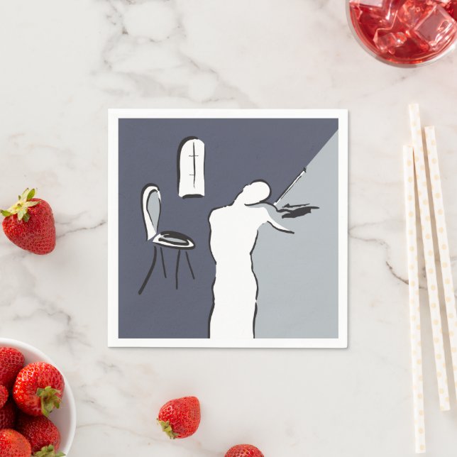 Man spelar Violin Pappersservett (Insitu)