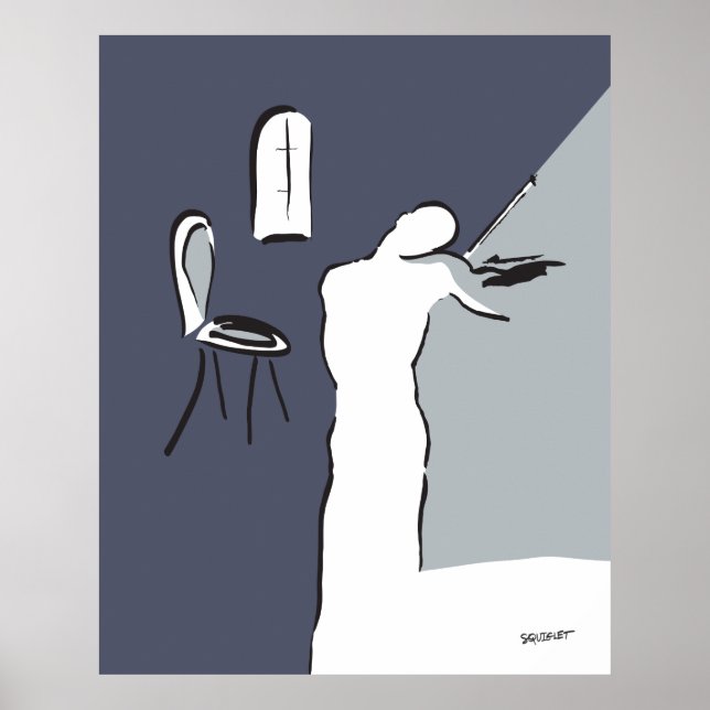 Man spelar violin. poster (Framsidan)