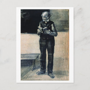 Man ständiga Reading a Bok, Vincent van Gogh Vykort