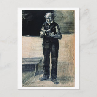 Man ständiga Reading a Bok, Vincent van Gogh Vykort