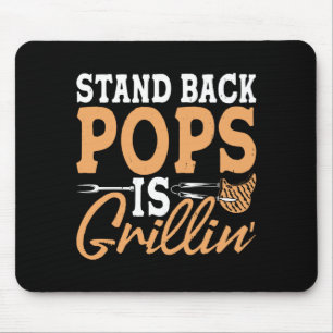 Män står tillbaka pappa grillar bbq grillning musmatta