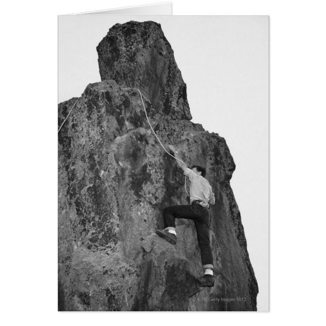 Man Sten klättring Hälsningskort (Framsidan)