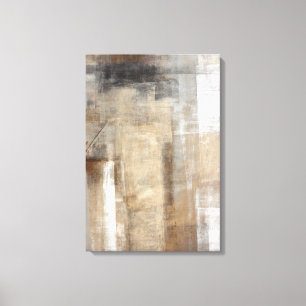 "Man Stil" Beige och Brown Abstrakt Art Canvastryck