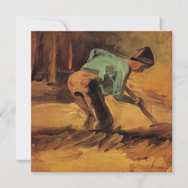 Man Stooping with Stick, Spade av Vincent van Gogh (Framsida)