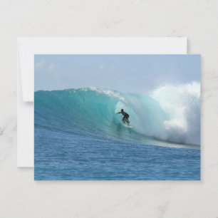 Man Surfing Våg Postkort Vykort